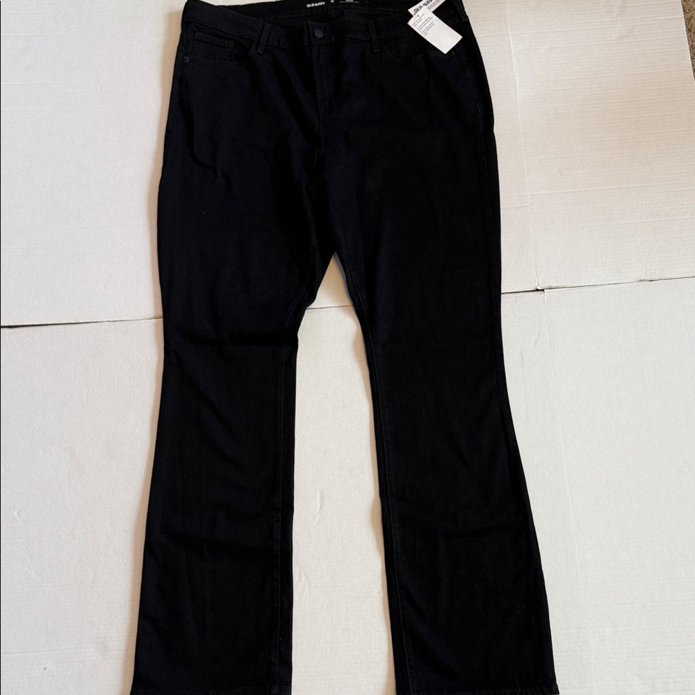 Old Navy Women's High Rise Boot Cut Jeans - Black Size 18 Tall